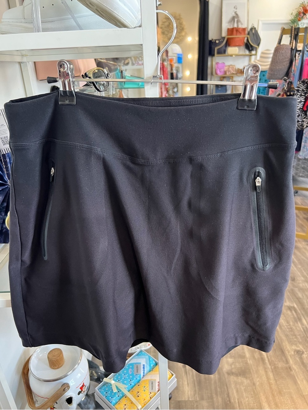 Nike Black Athletic Skort with Zip Pockets